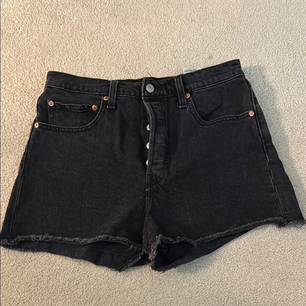 Women's Black Denim Shorts